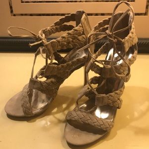 Lace up zipper back women’s sexy heel